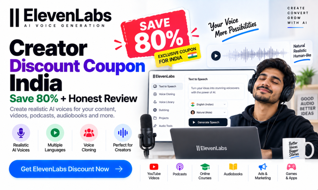 ElevenLabs Creator Discount Coupon India
